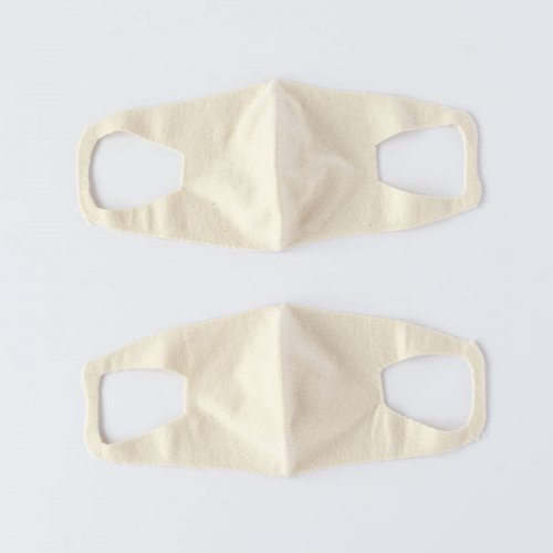 ホールガーメントオーガニックコットンニットマスク2枚セット(大人フリーサイズ)