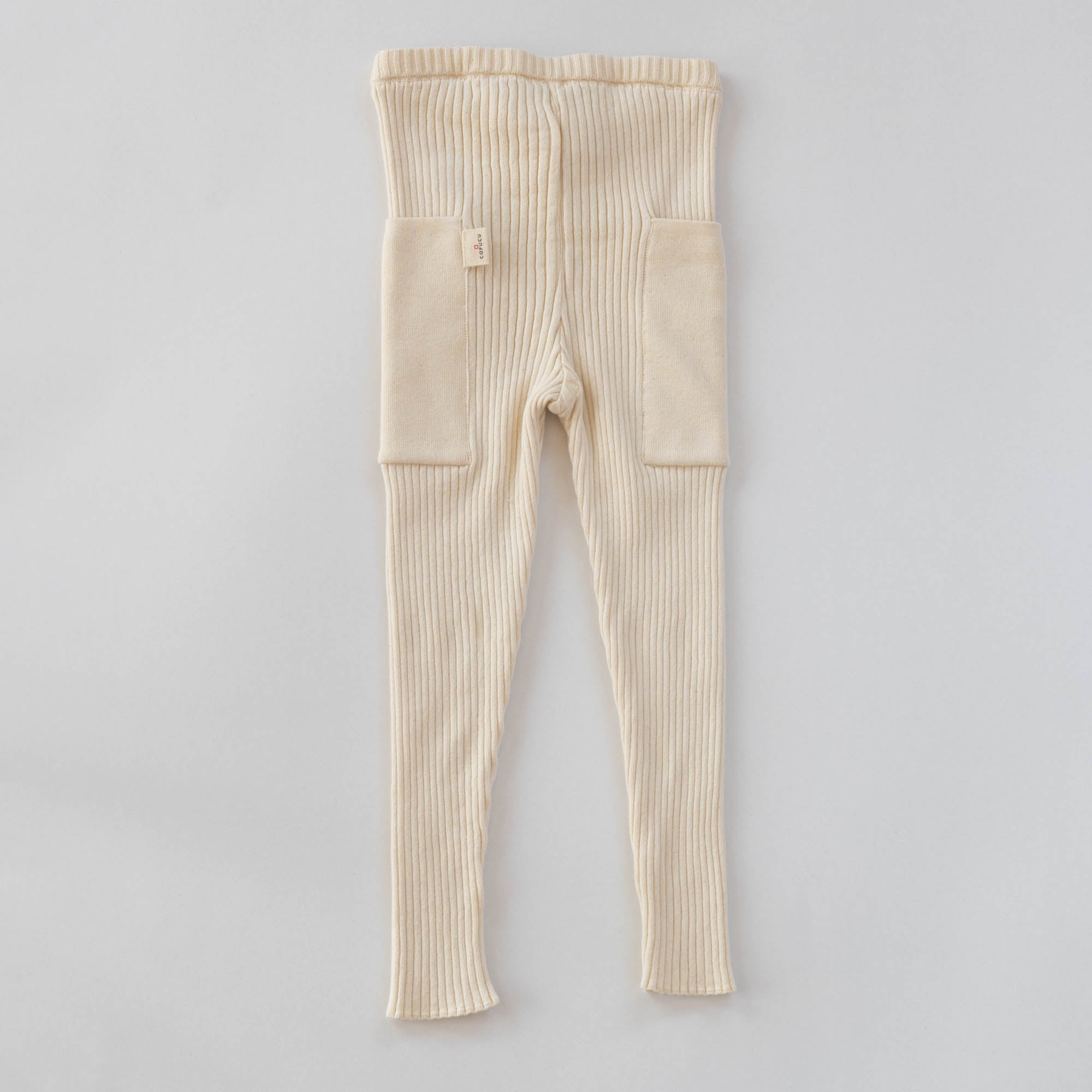 ポケット付きリブレギンス