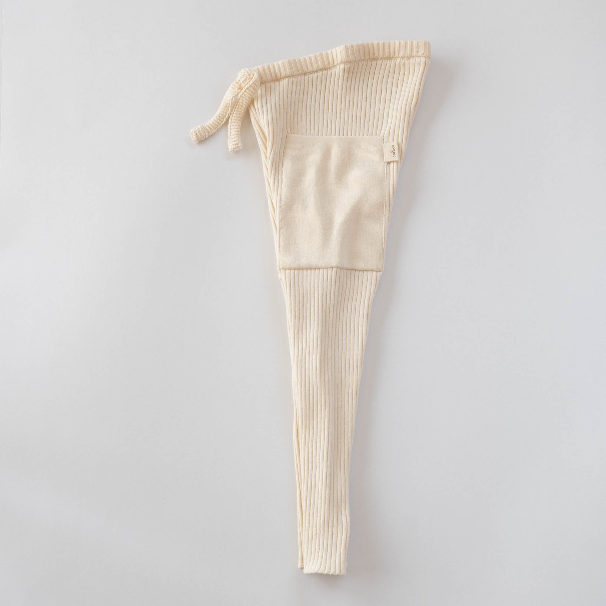 ポケット付きリブレギンス