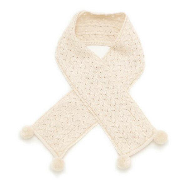 透かし柄マフラー(梵天付き)