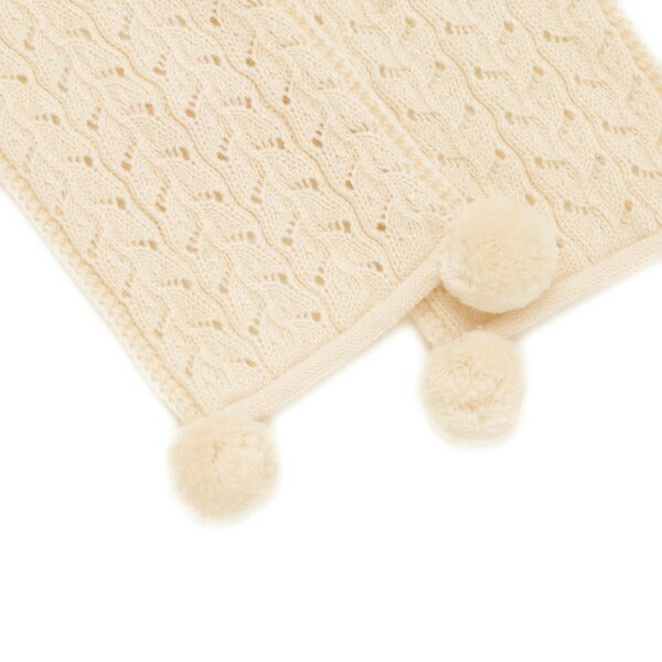 透かし柄マフラー(梵天付き)