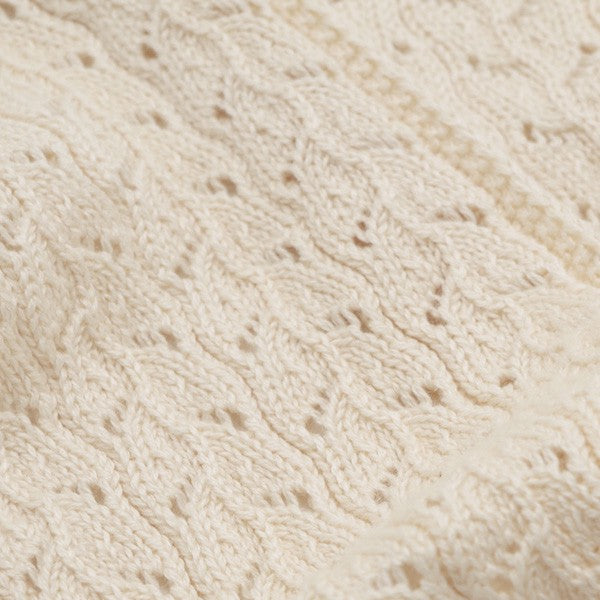 透かし柄マフラー(タッセル付き)