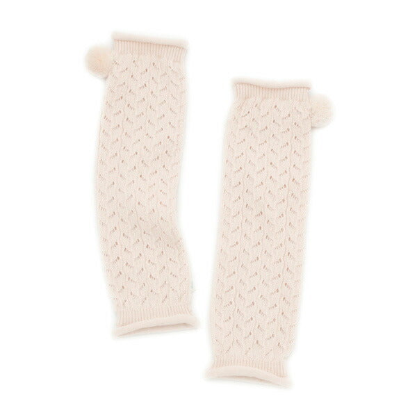 透かし柄レッグウォーマー(梵天付き)