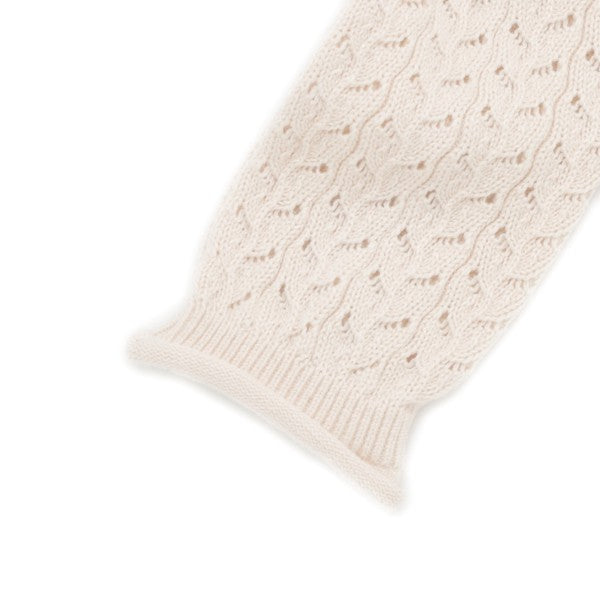 透かし柄レッグウォーマー(梵天付き)