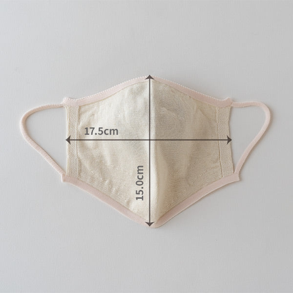麻の立体マスク2枚セット(大人フリーサイズ)生成+薄ピンク