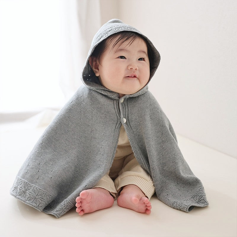 麻の葉柄マント(紺青)