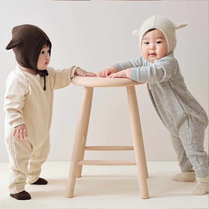 ウールラグランカバーオール