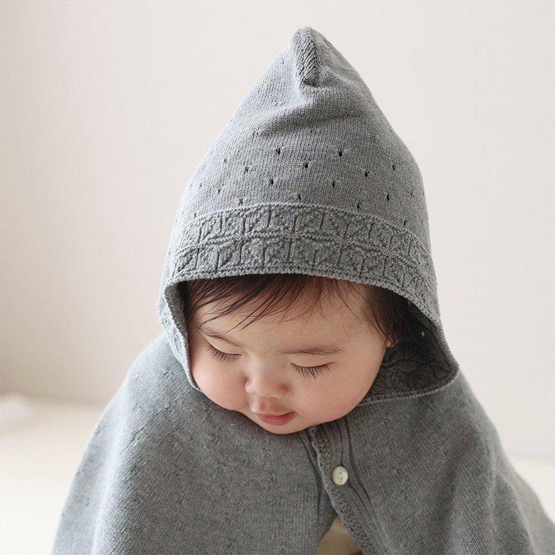 麻の葉柄マント(紺青)