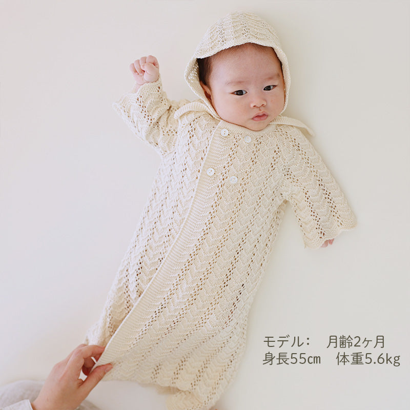 ベビードレス(帽子付き)