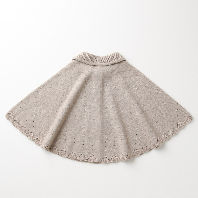 マシュマロ衿付きマント(ブラウン)