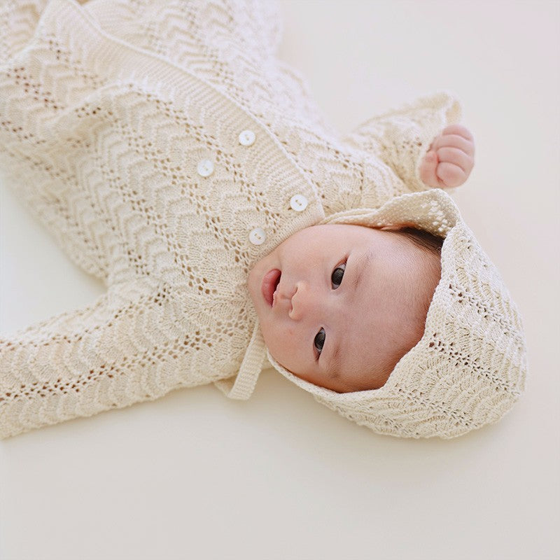 ベビードレス(帽子付き)