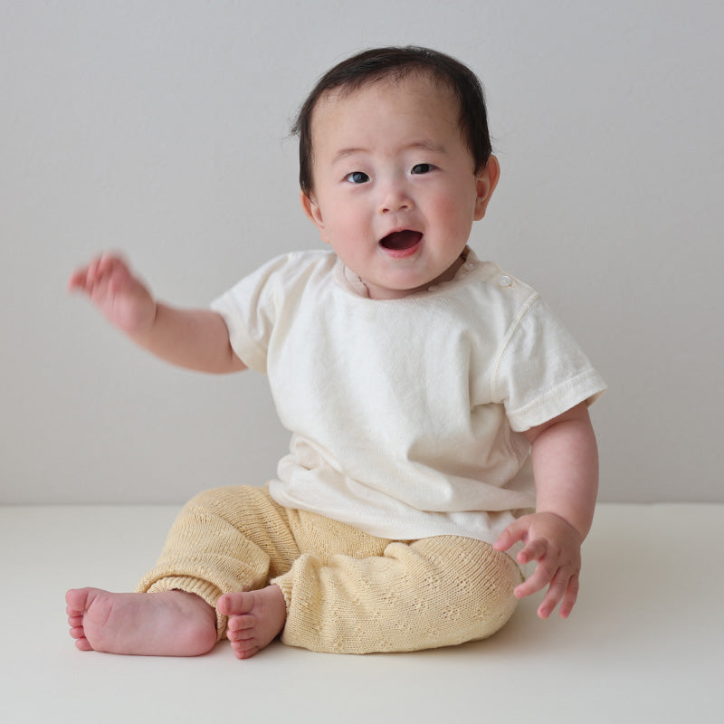 ひし柄ニットパンツ