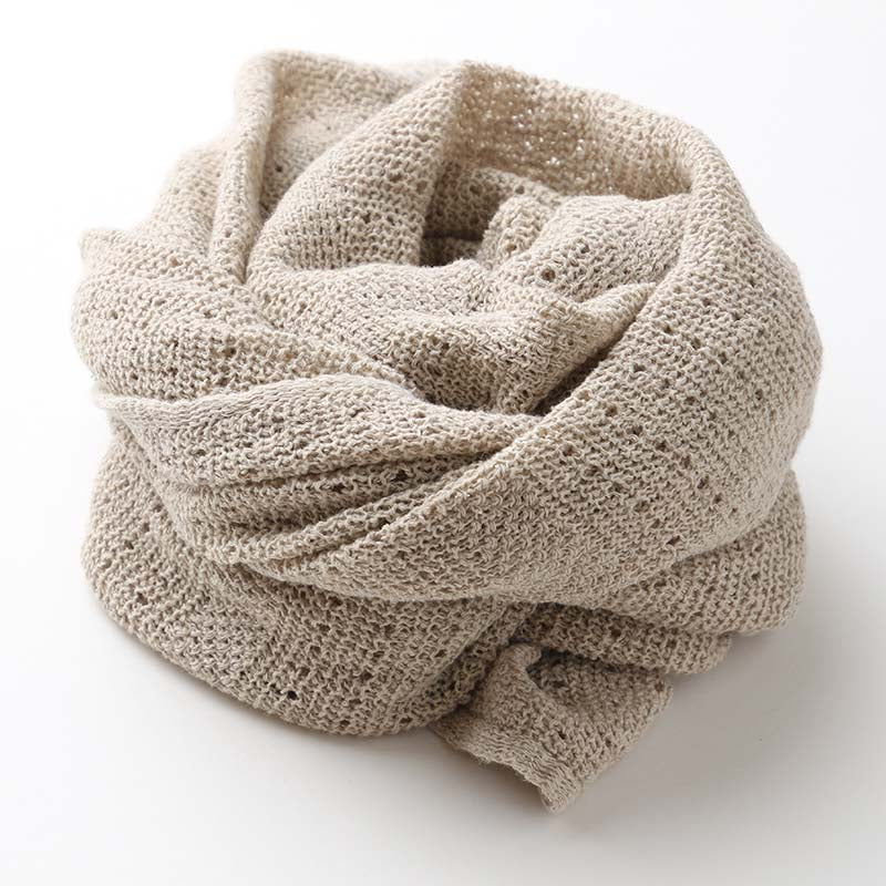 コットン×リネンブランケット