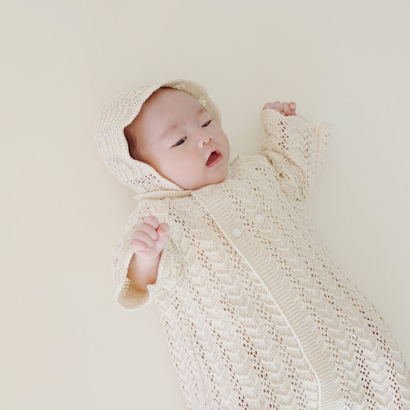 ベビードレス（帽子付き）