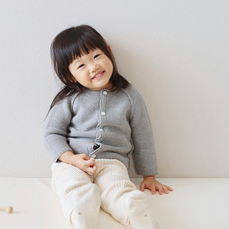 ウィンザーオパールラグランカーディガン（グレー）