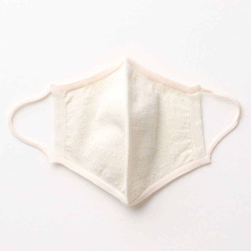 麻の立体マスク2枚セット(大人フリーサイズ)生成+薄ピンク