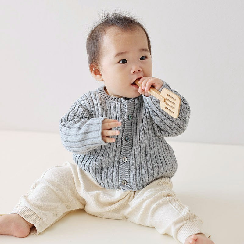 リブ編みカーディガン(紺青)