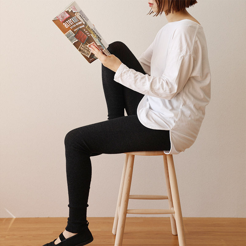 ウインザーオパール 無縫製レギンス 大人(ダークグレー)