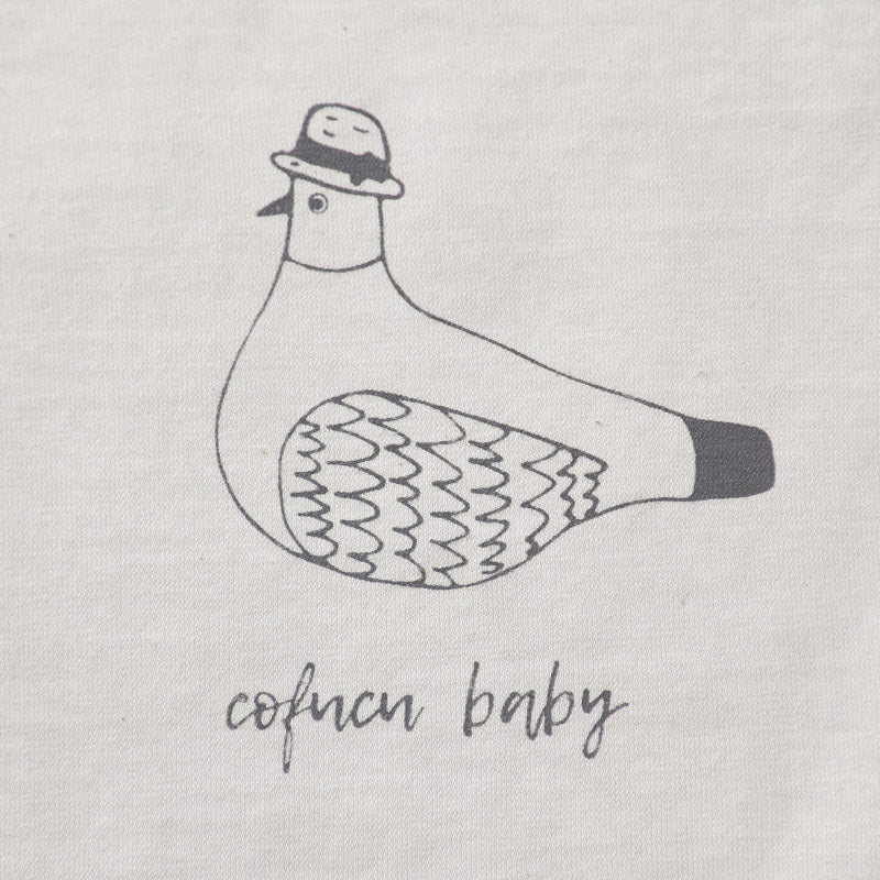ベンガラ染めTシャツ 鳩(深川色)