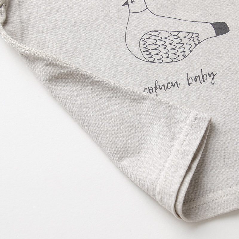 ベンガラ染めTシャツ 鳩(深川色)