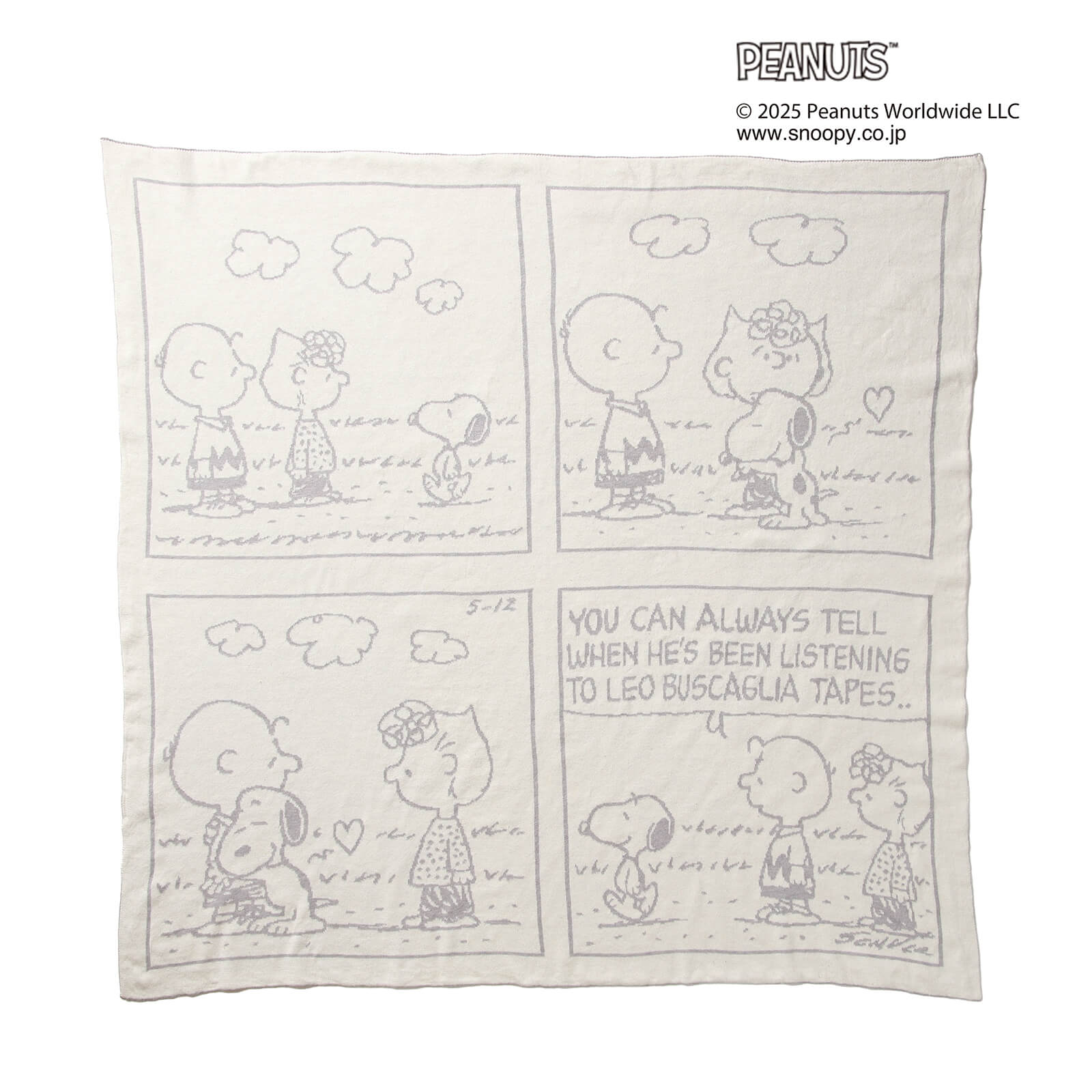 PEANUTS オーガニックコットンアフガン コミック