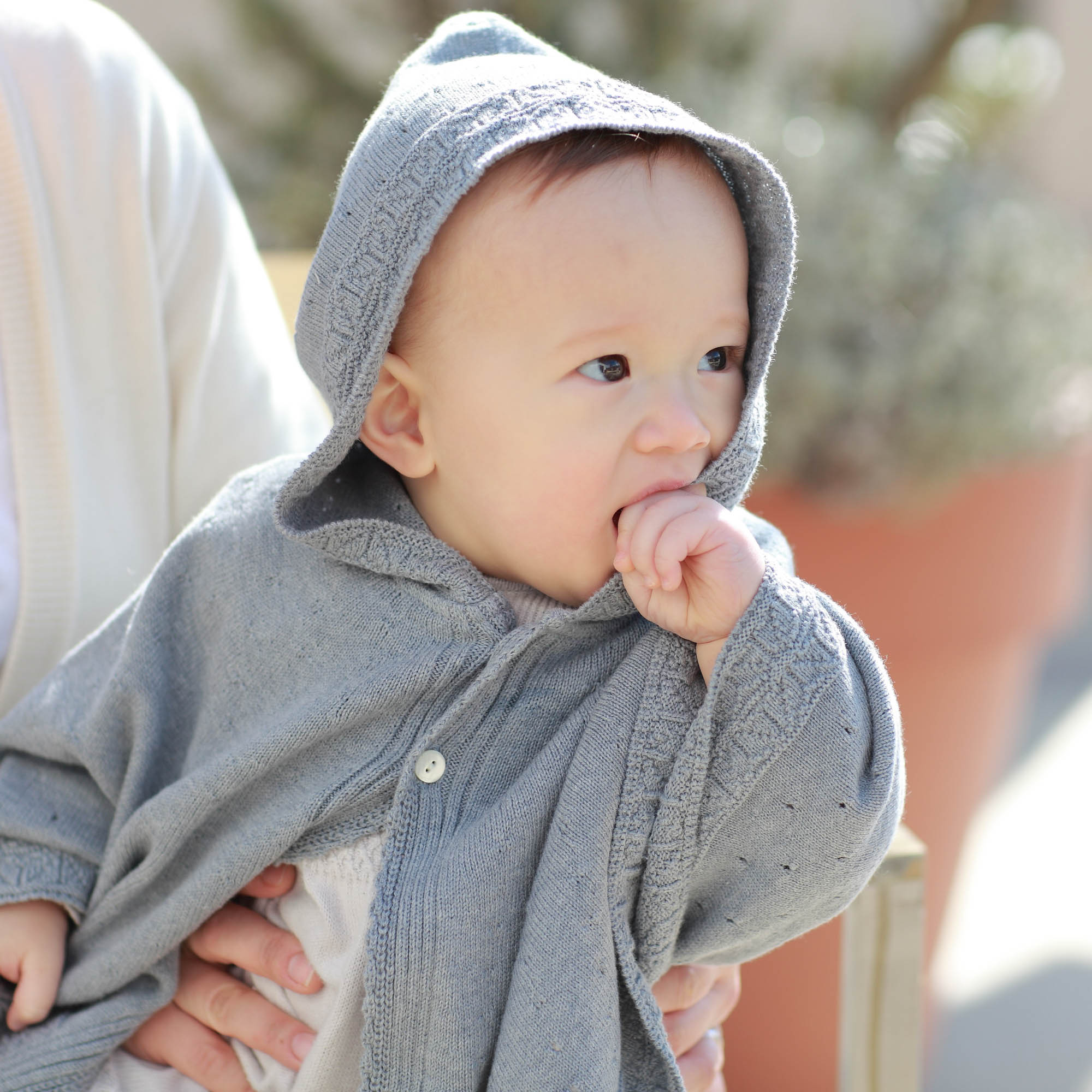 麻の葉柄マント(紺青)