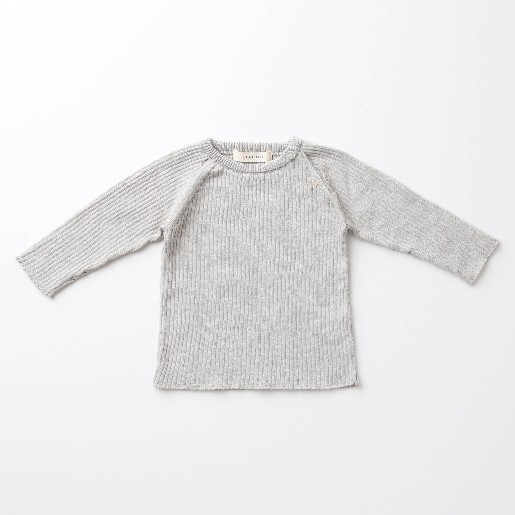 オーガニックコットンラグランリブニット(古色)