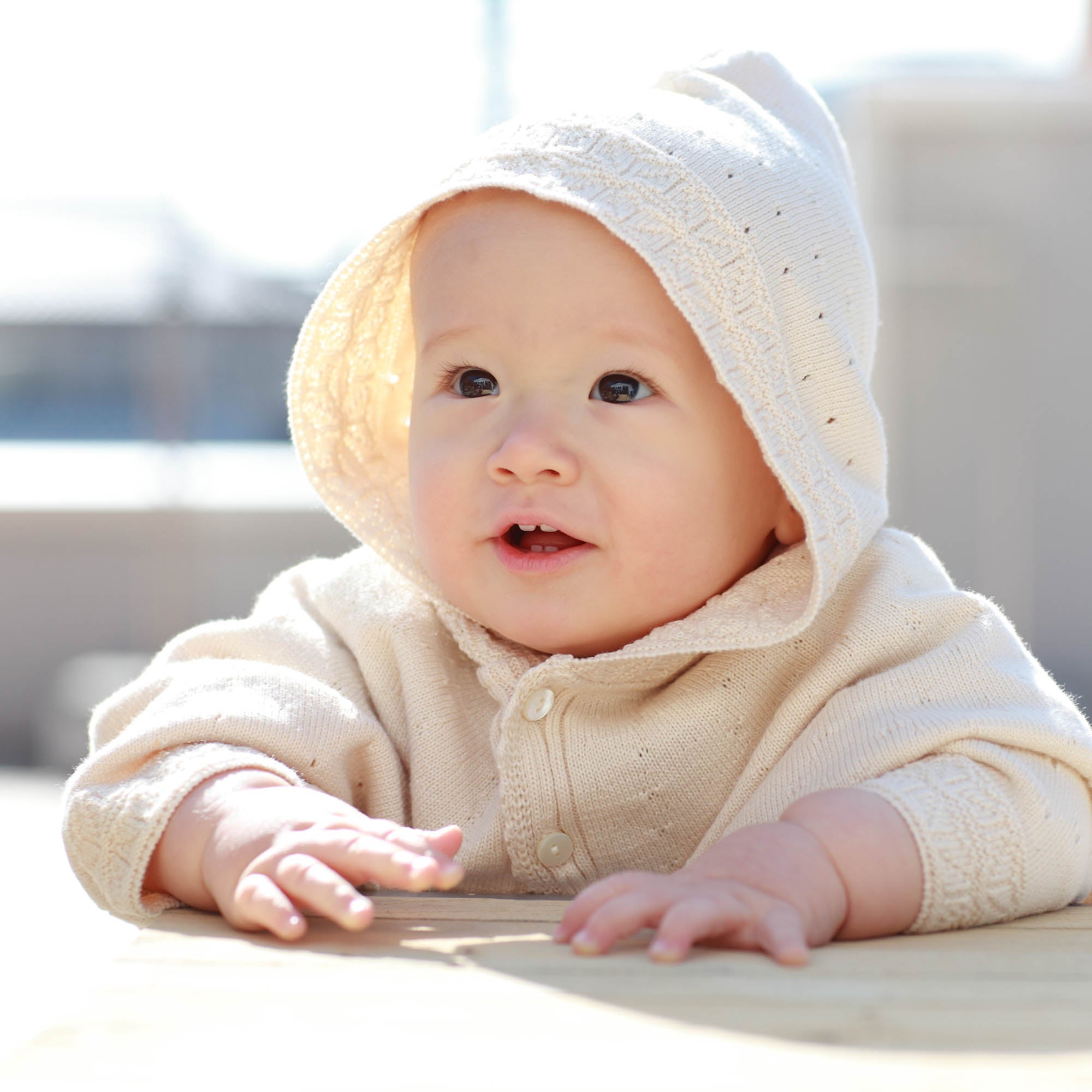 麻の葉柄マント(生成)