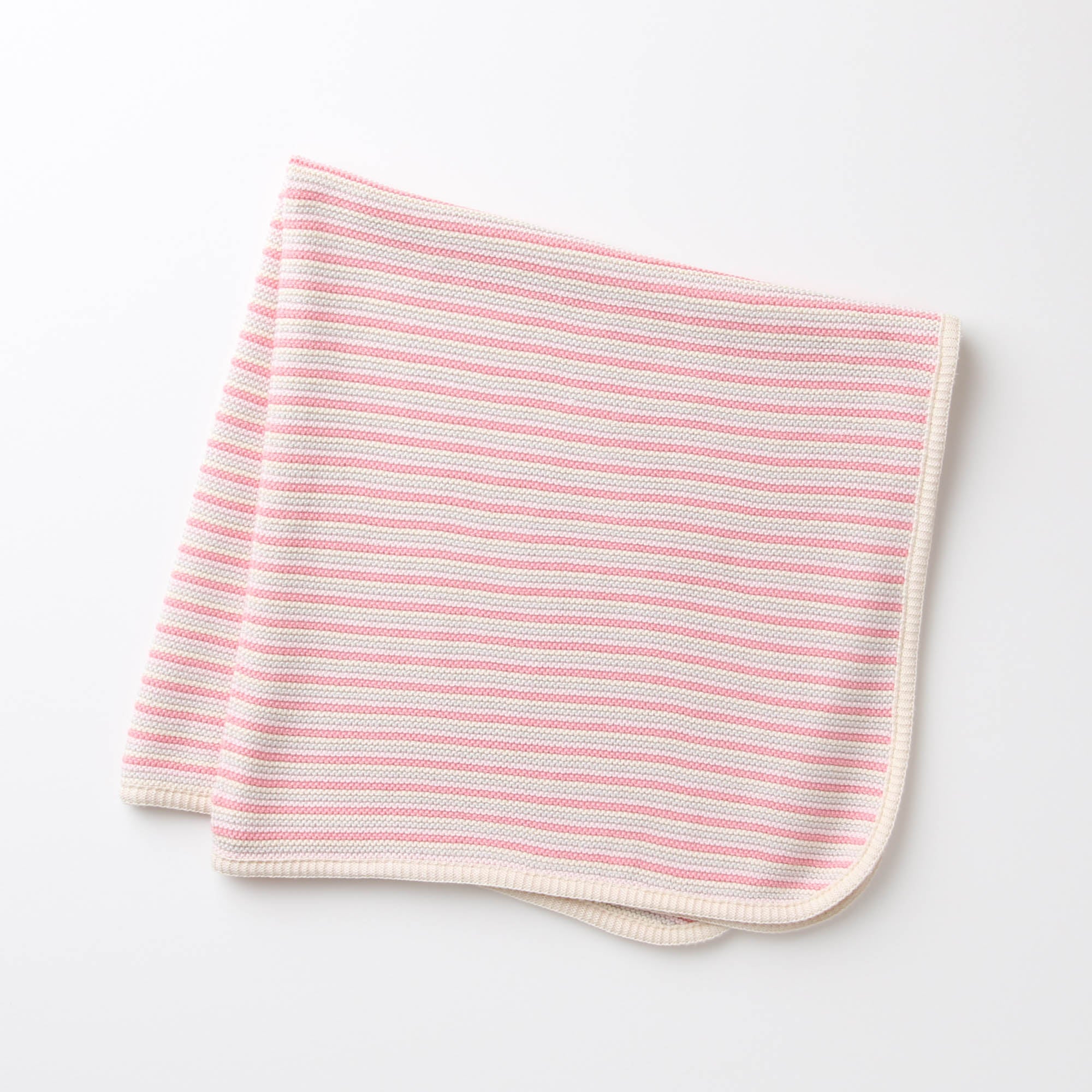 ボーダーニットアフガン(ピンク系)