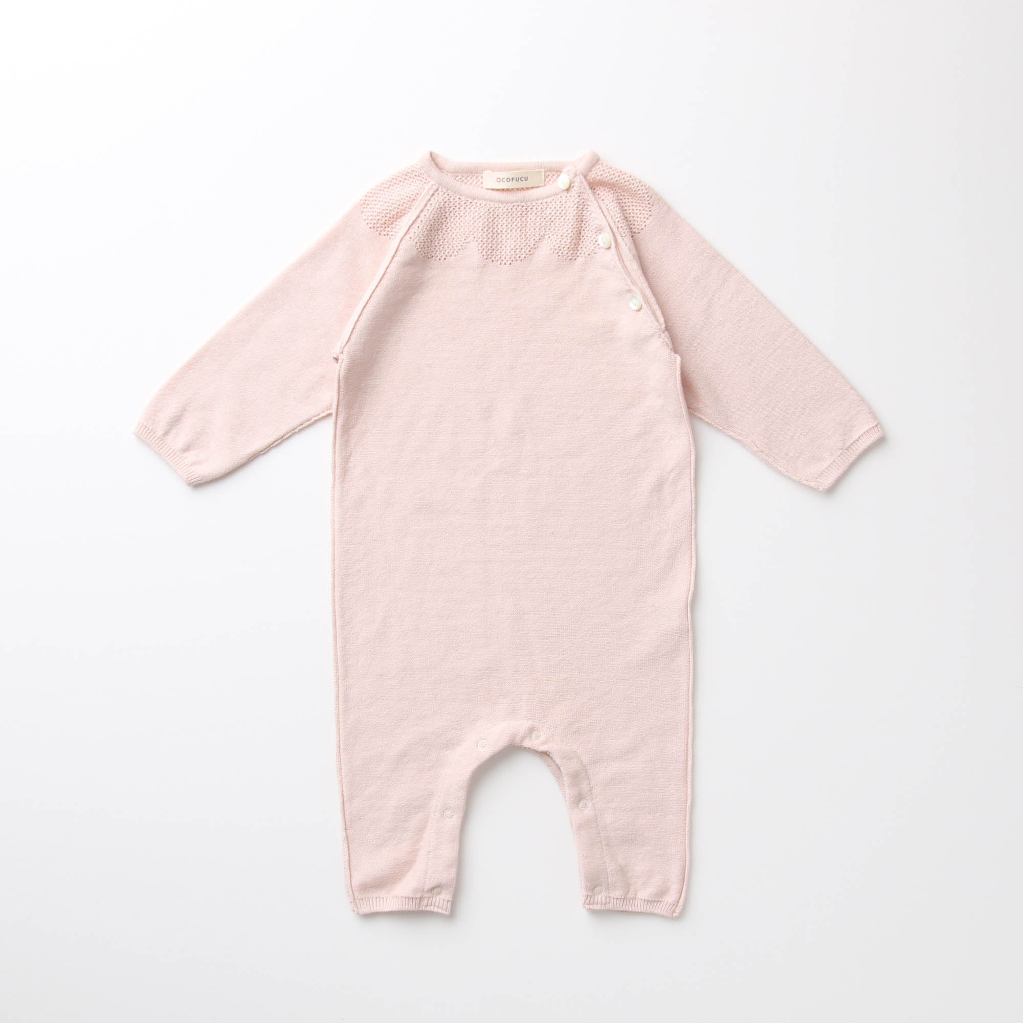 ラグランカバーオール(さくらねずみ)