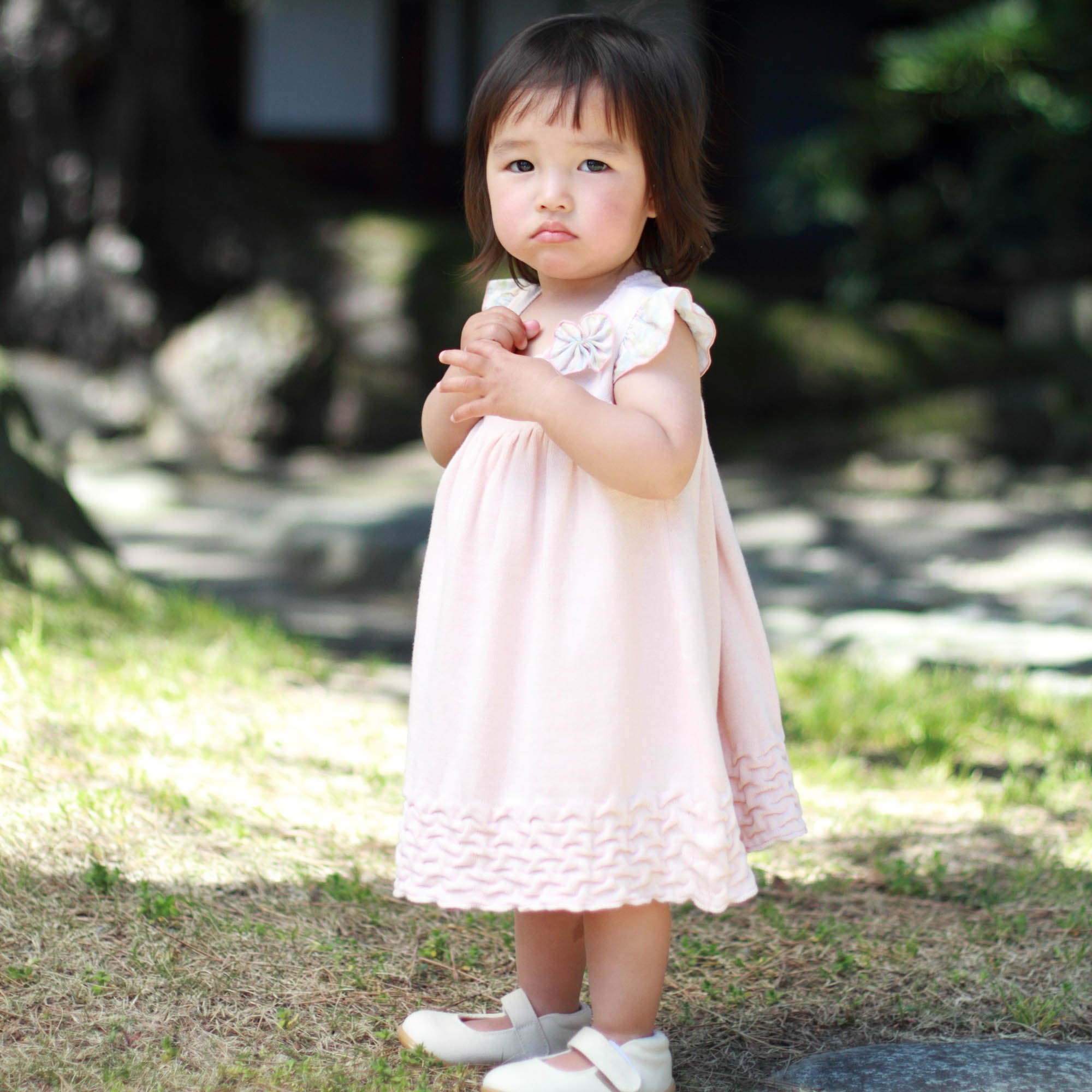 青海波ワンピース(さくらねずみ)