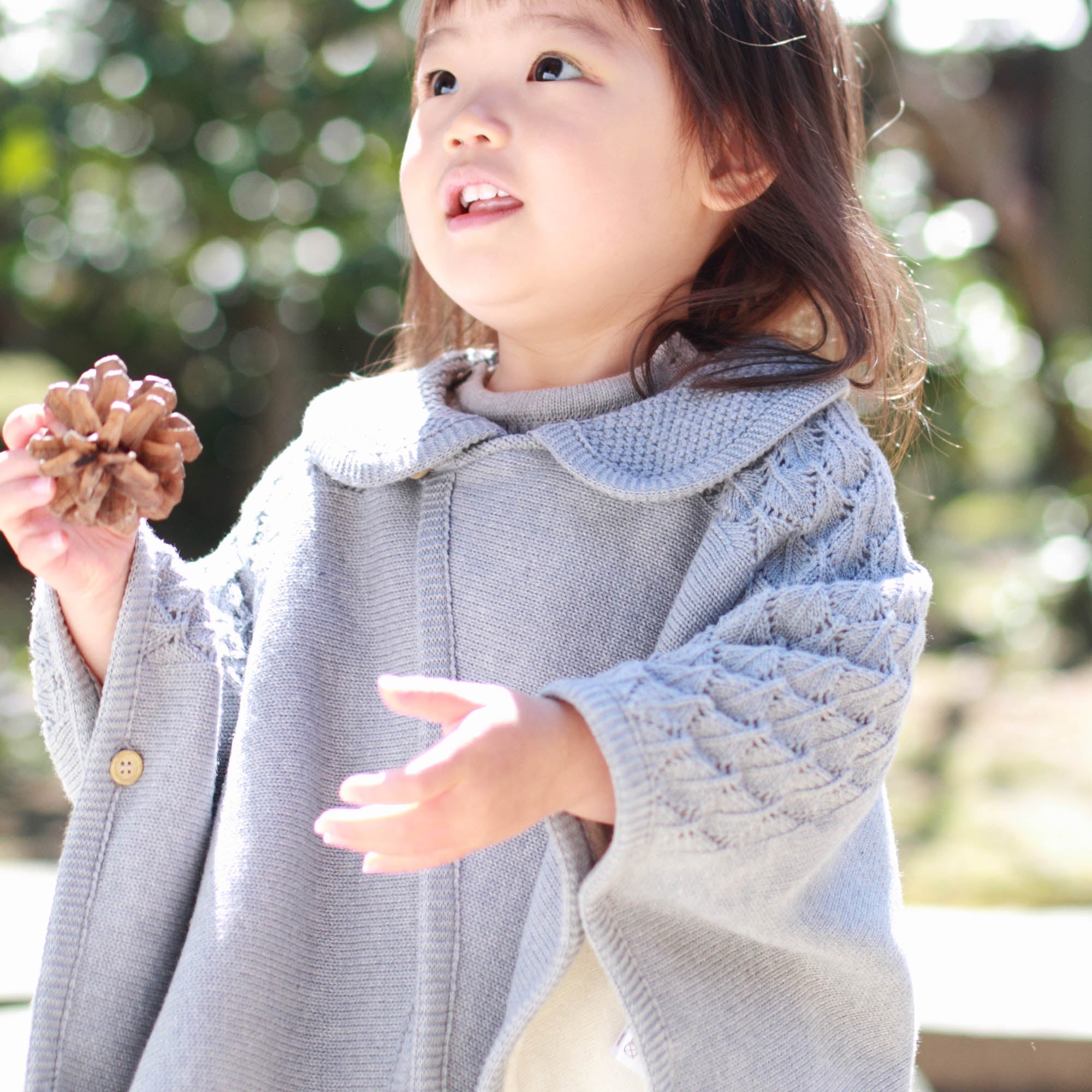 衿付きケープ(紺青)