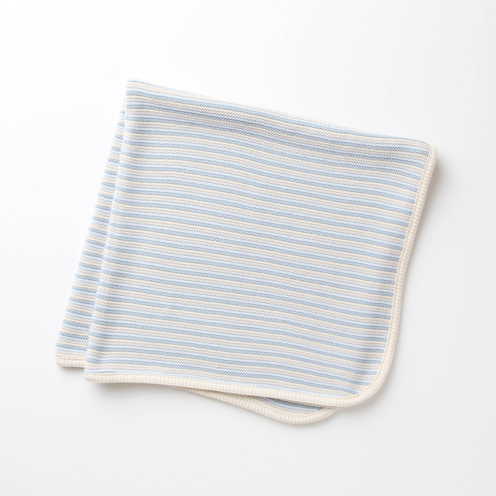 ボーダーニットアフガン(ブルー系)