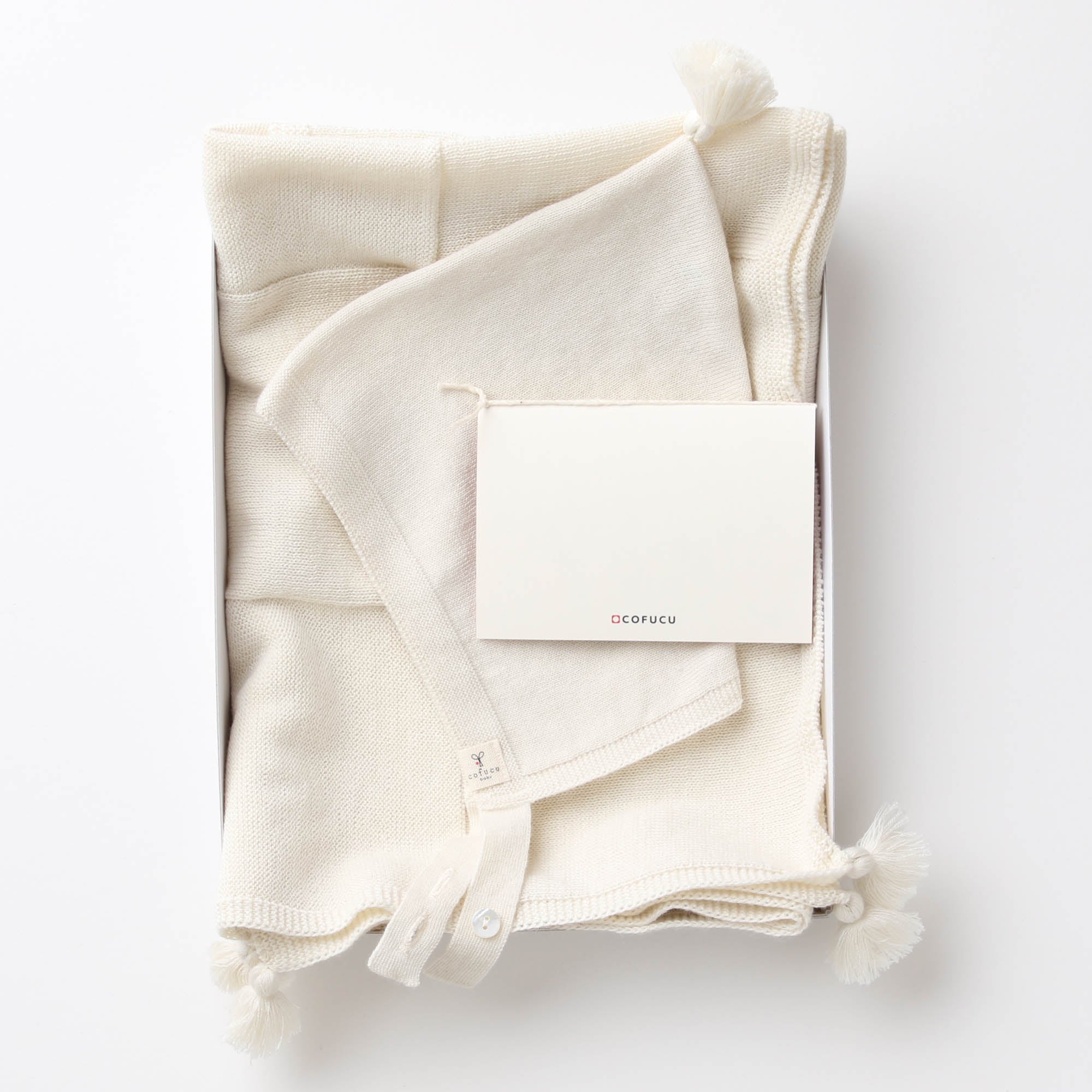 黄金比カシミヤ&シルクブレンドギフトセット(アイボリー)