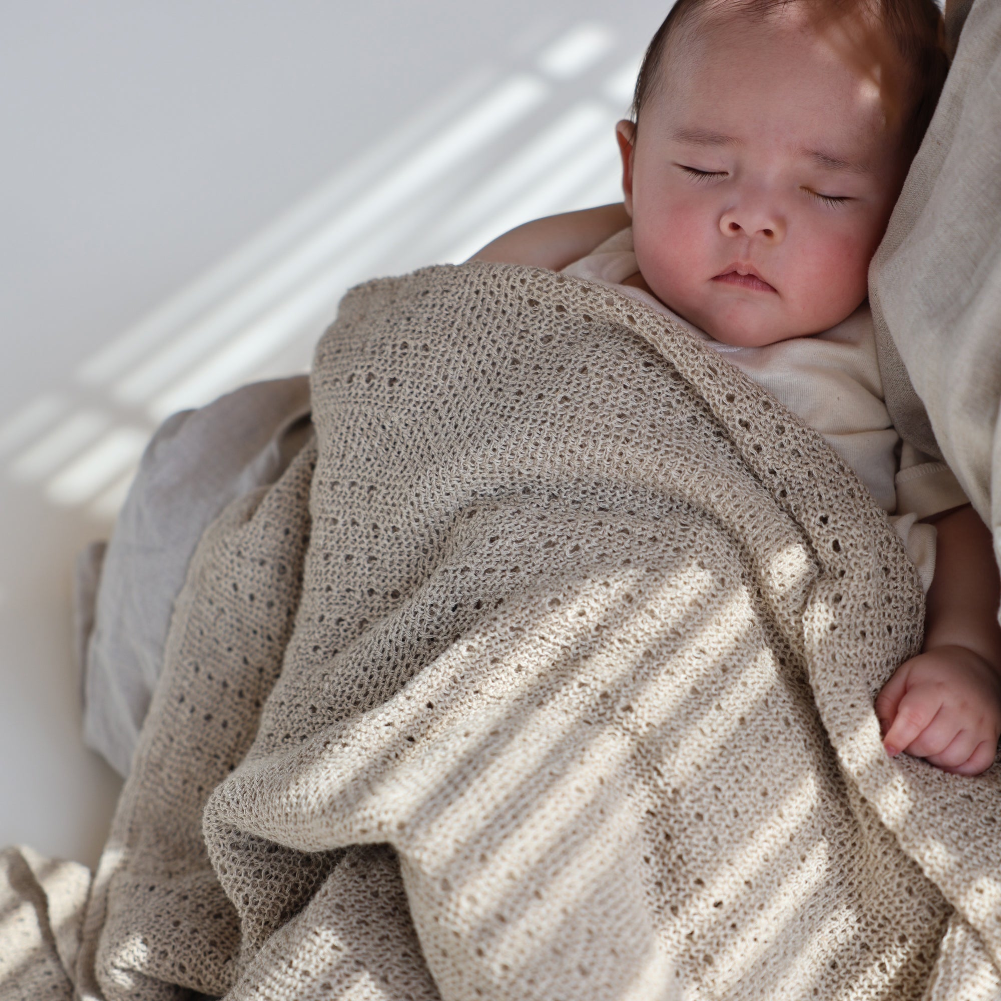 コットン×リネンブランケット