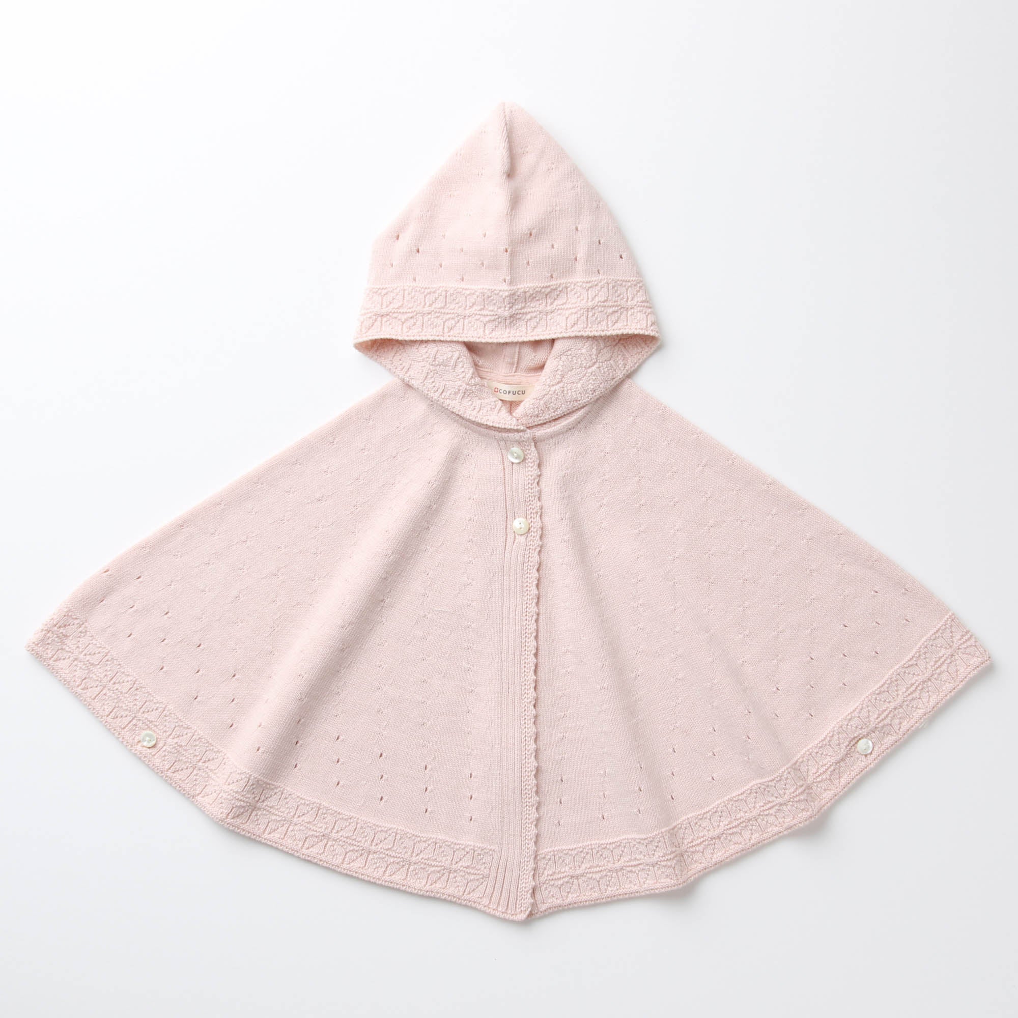 麻の葉柄マント(さくらねずみ)