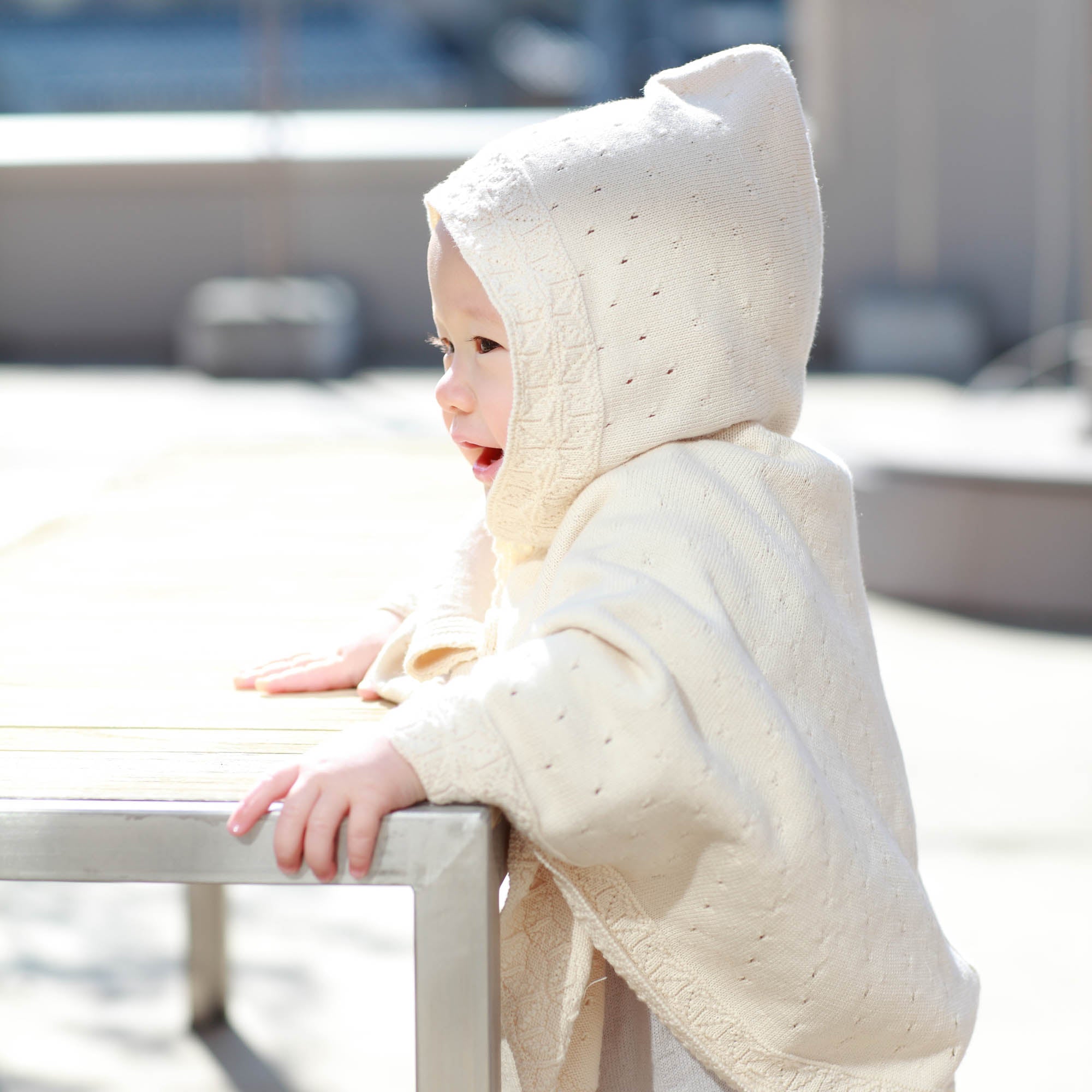 麻の葉柄マント(生成)