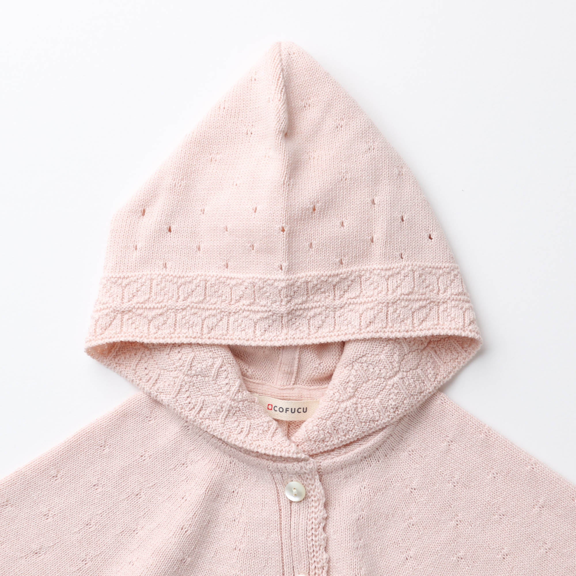 麻の葉柄マント(さくらねずみ)