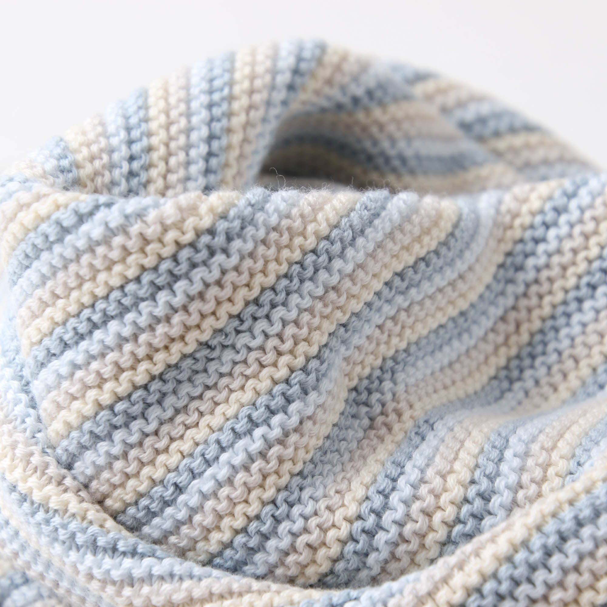 ボーダーニットアフガン(ブルー系)