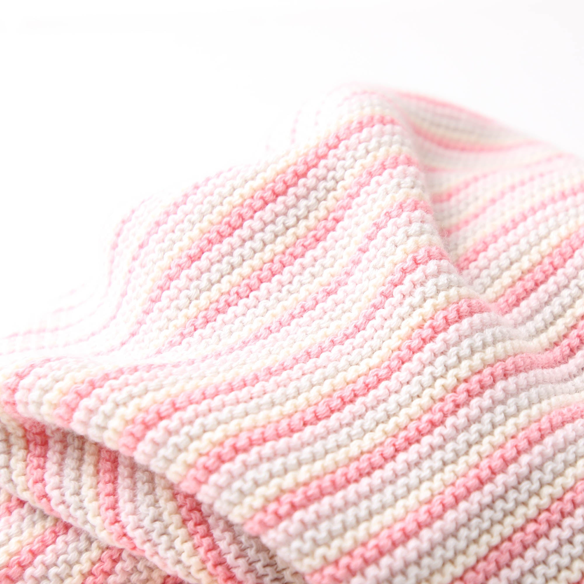 ボーダーニットアフガン(ピンク系)