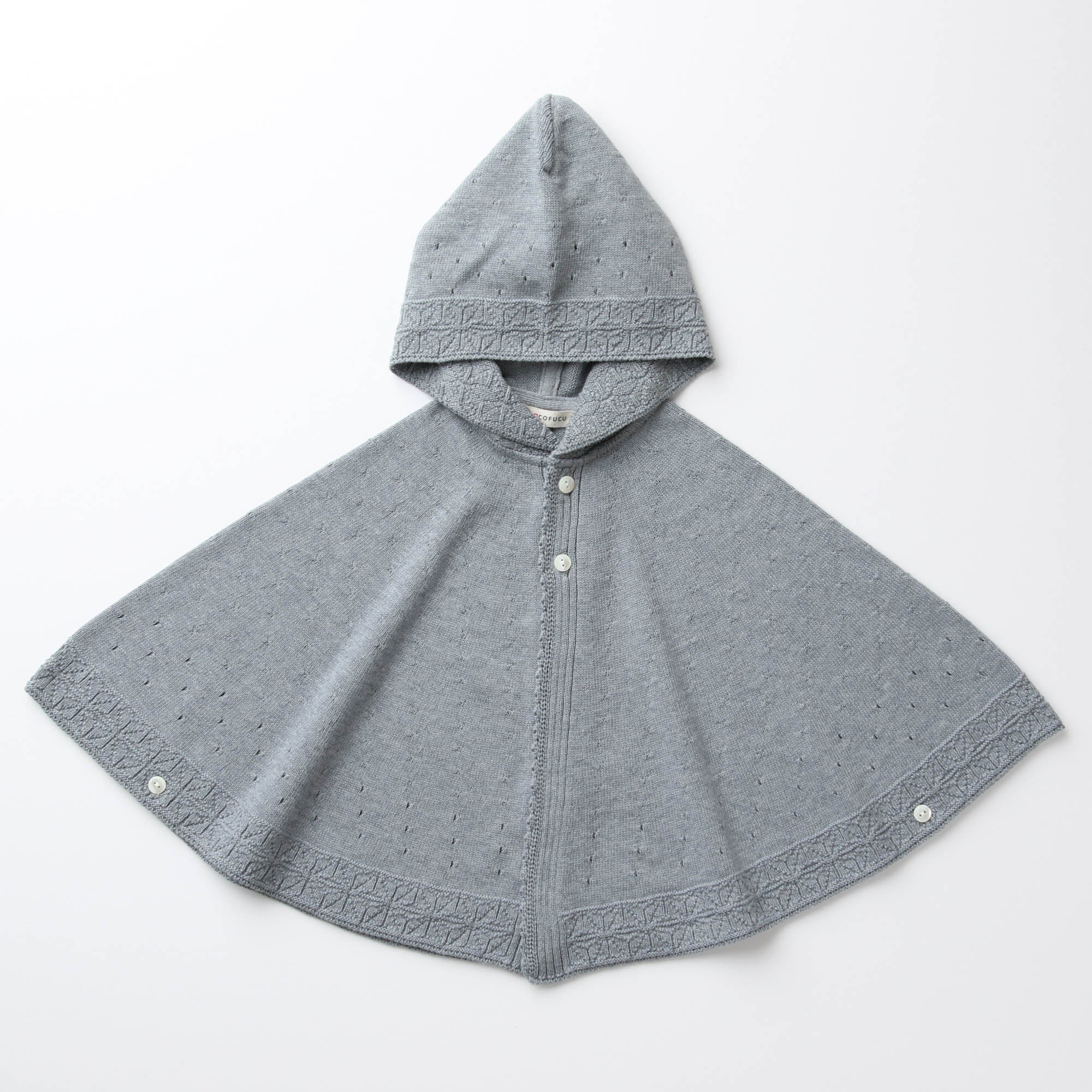 麻の葉柄マント(紺青)