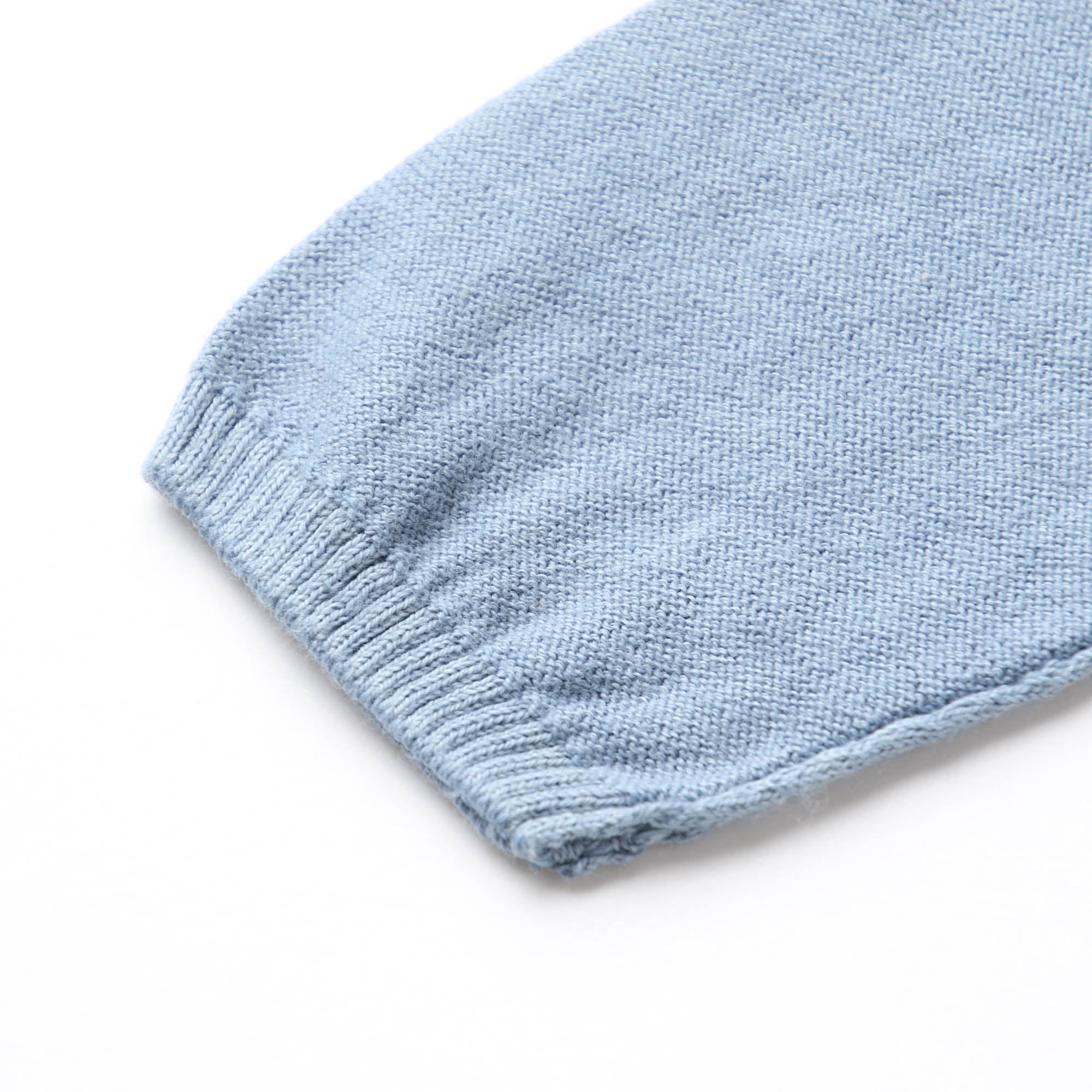 衿透かし柄ラグランカーディガン(藍錠)