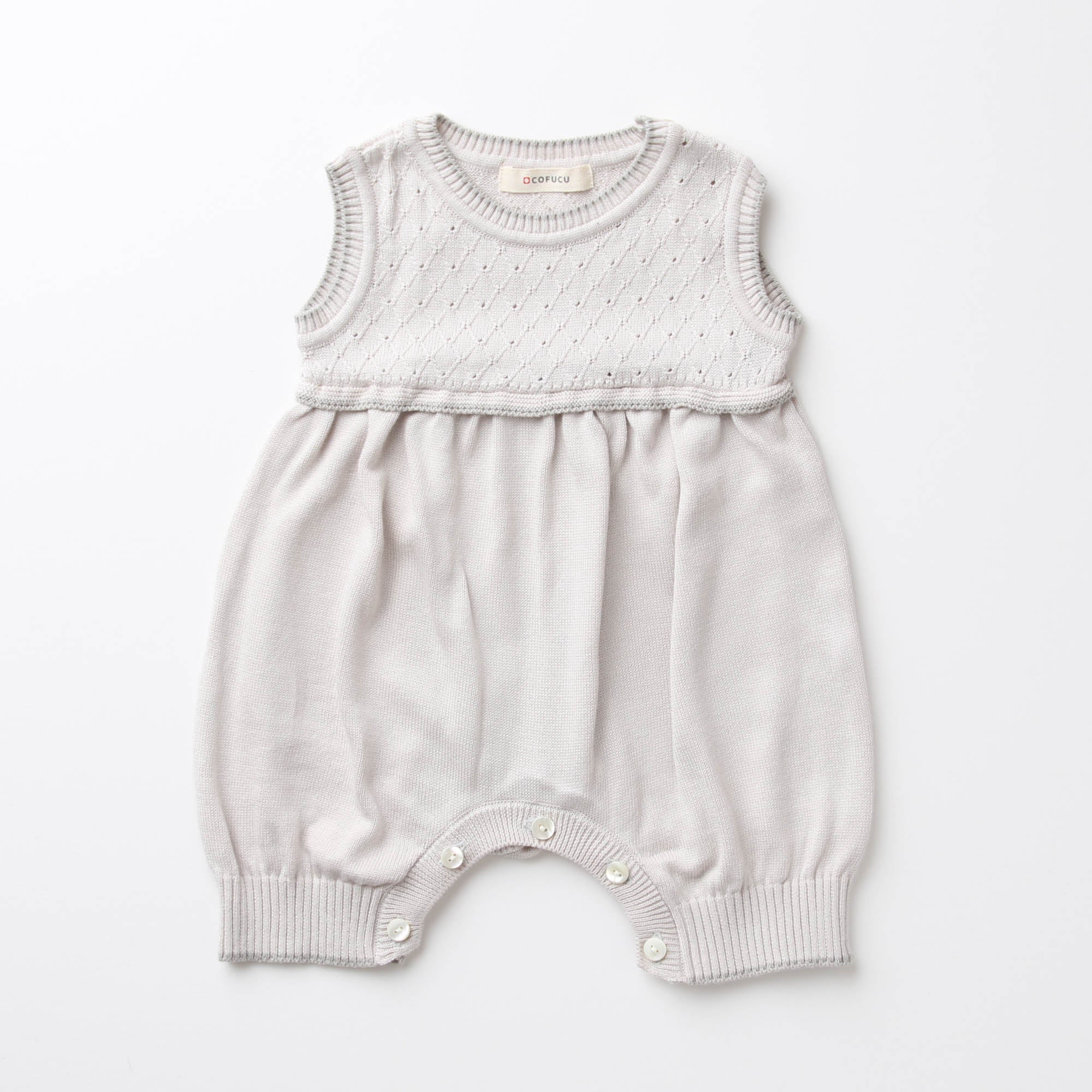 スモッキングロンパース(フェザーグレー)