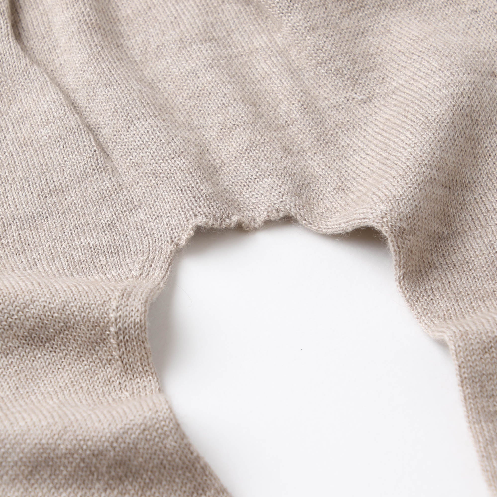 カシミヤ×シルク×コットン 縫い目のないパンツ(ブラウン)