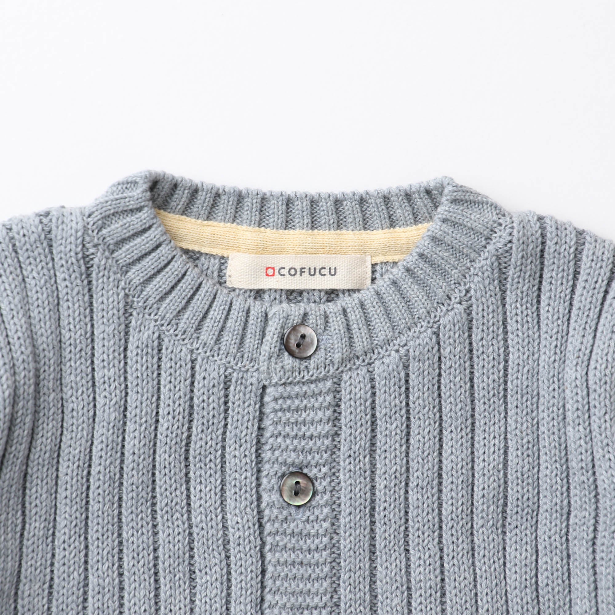 リブ編みカーディガン(紺青)