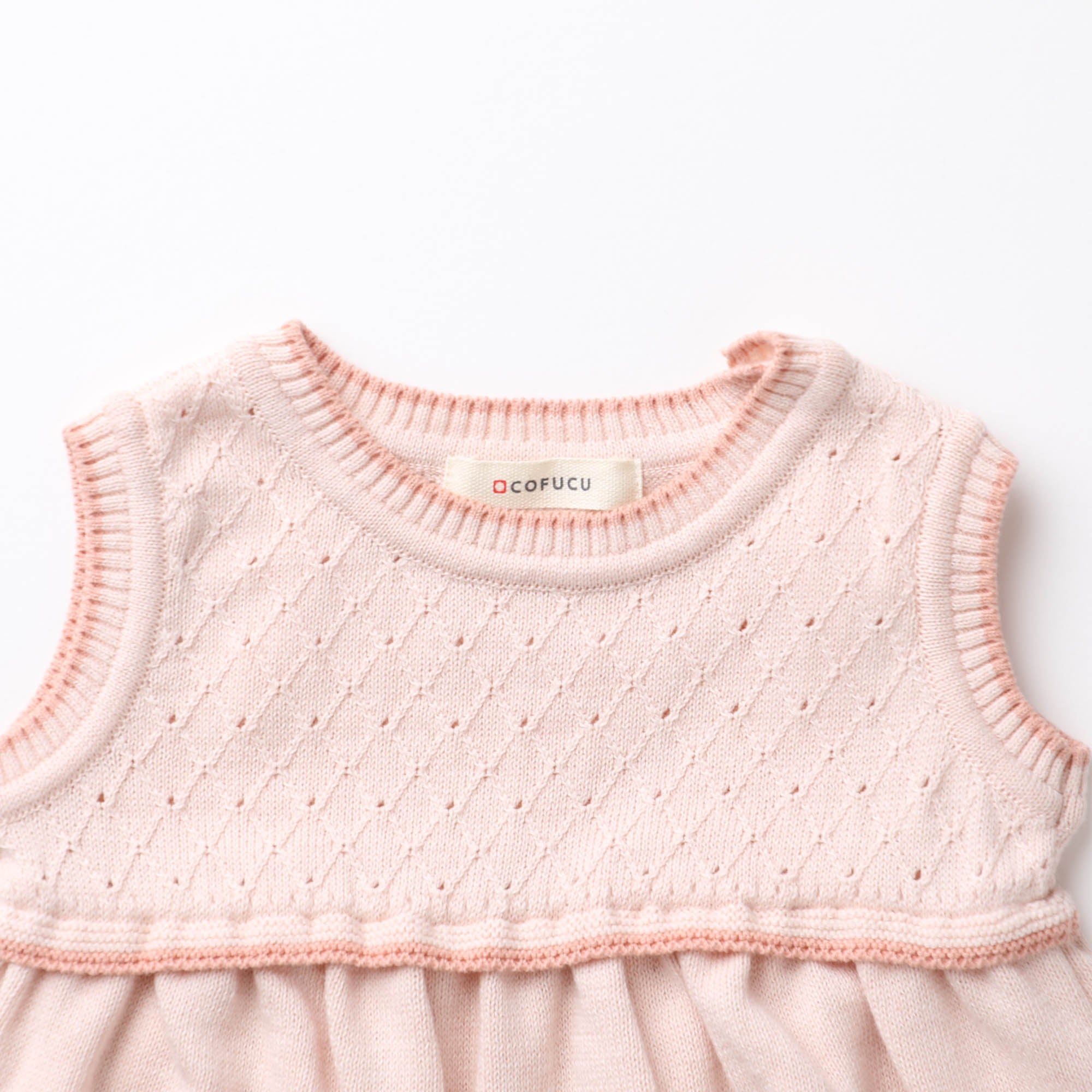 スモッキングロンパース(さくらねずみ)