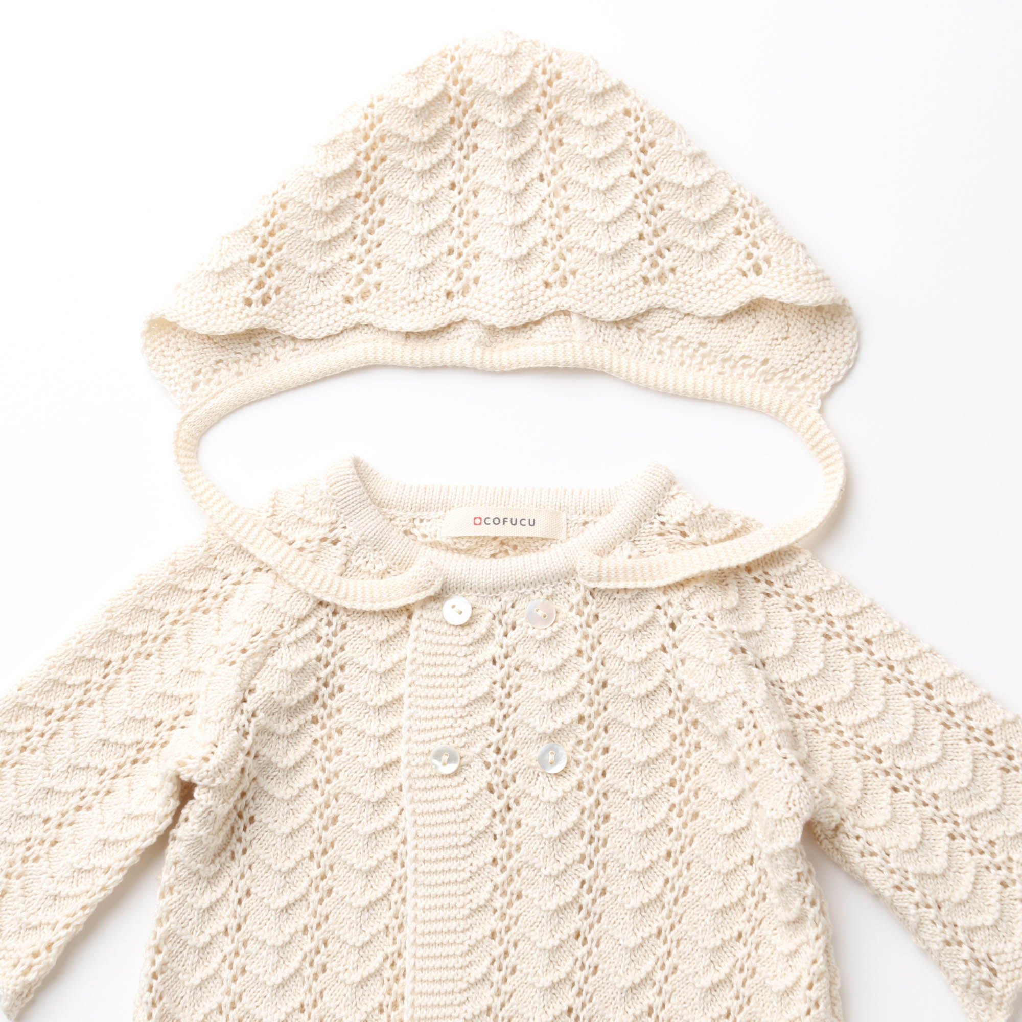 ベビードレス(帽子付き)