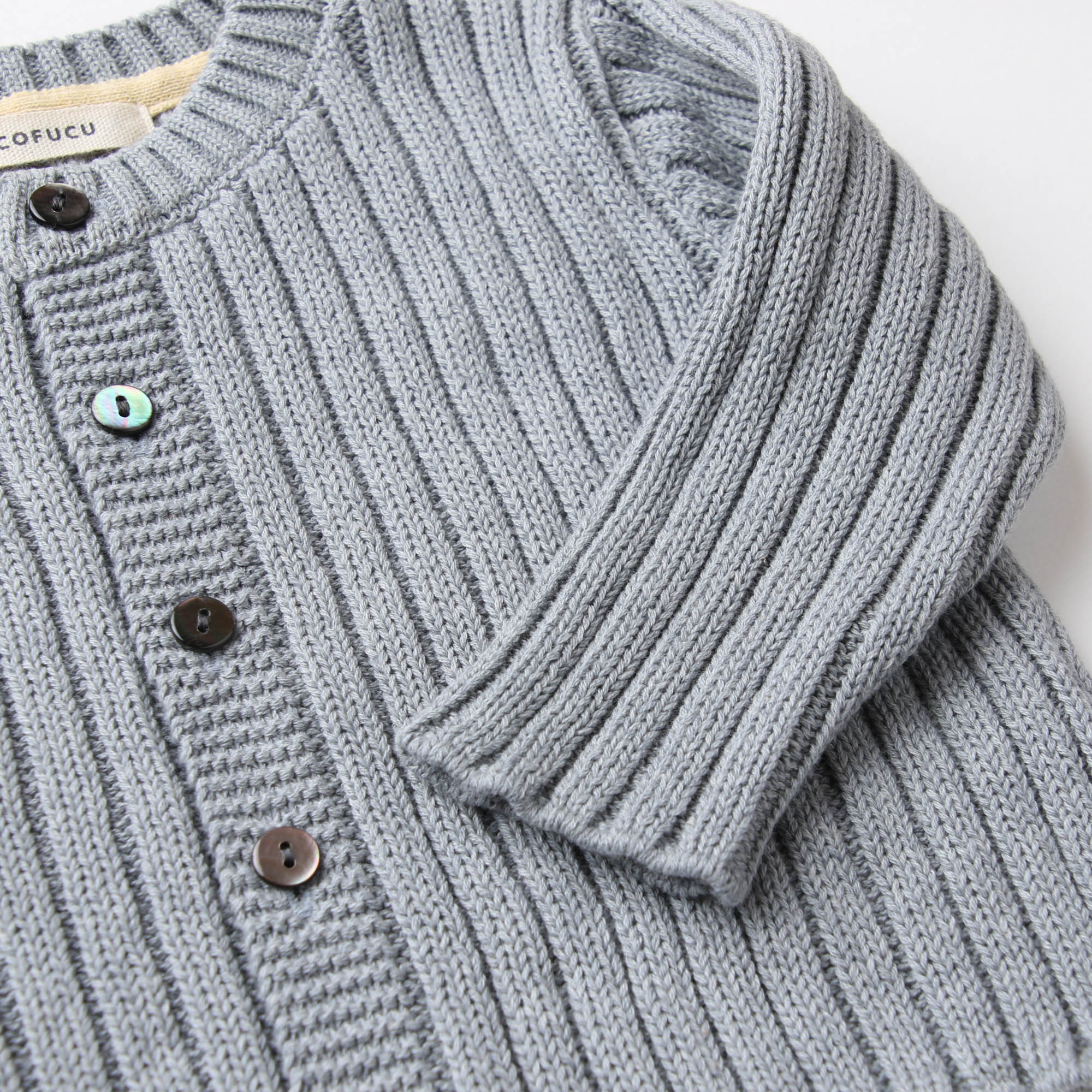 リブ編みカーディガン(紺青)