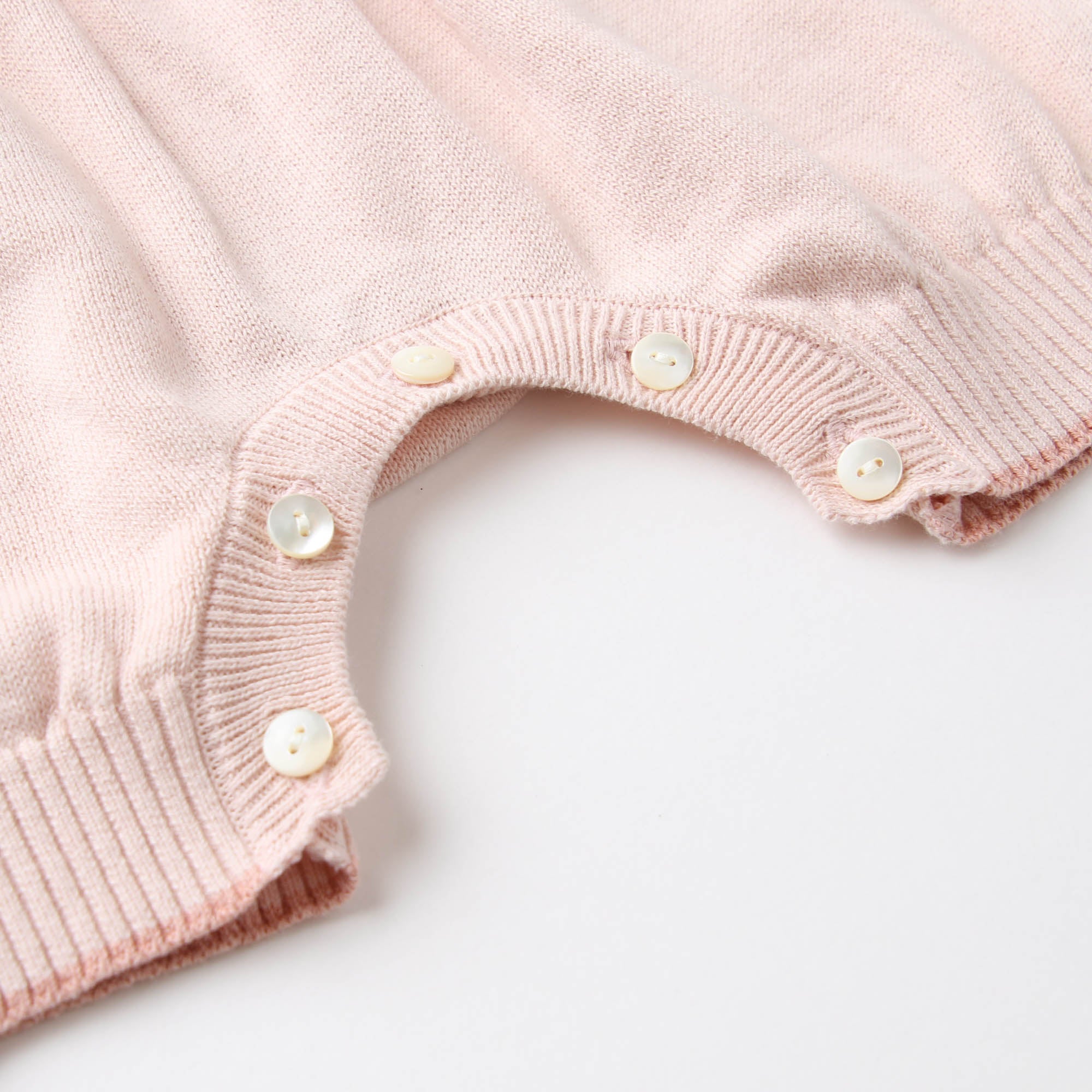 スモッキングロンパース(さくらねずみ)