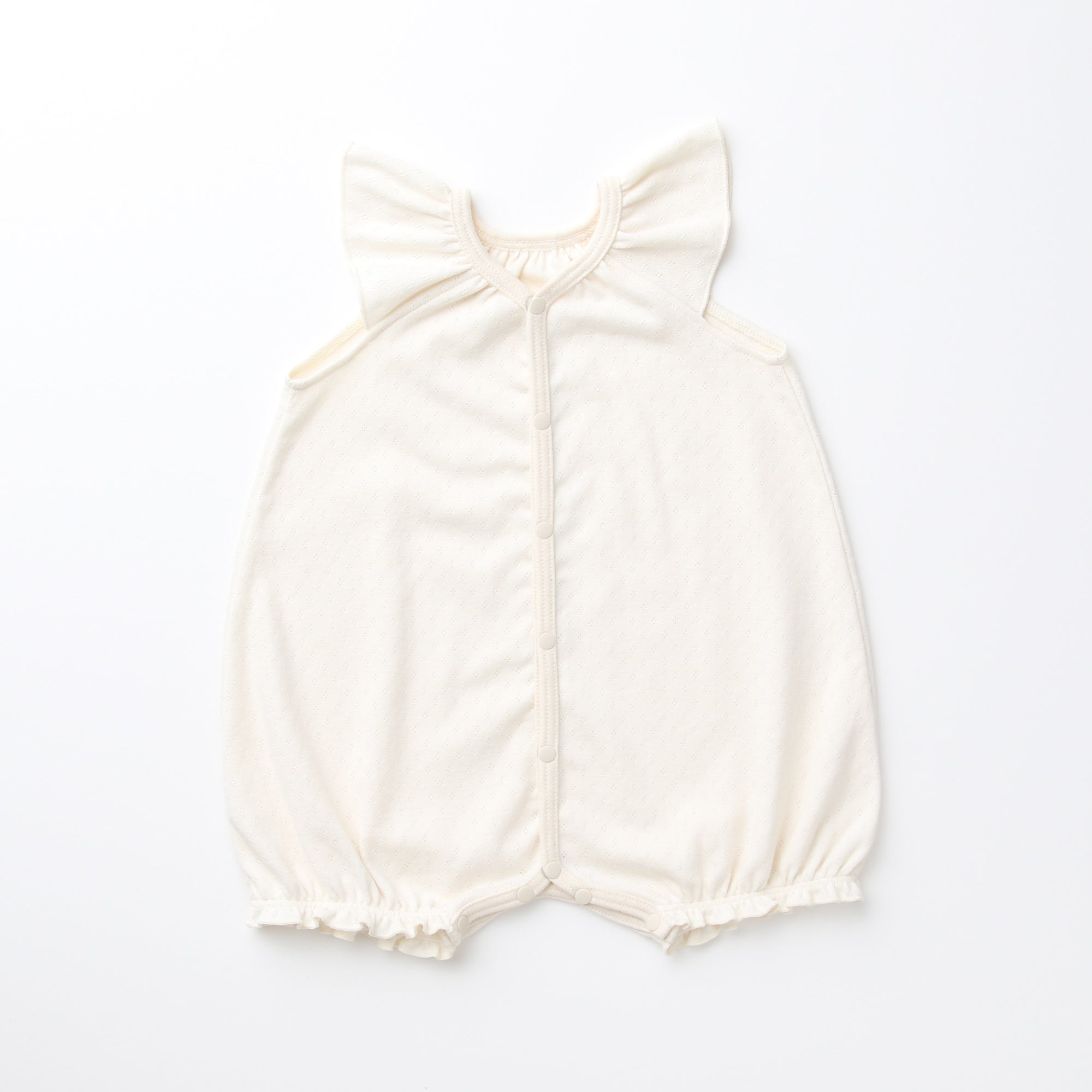 フリル袖ロンパース